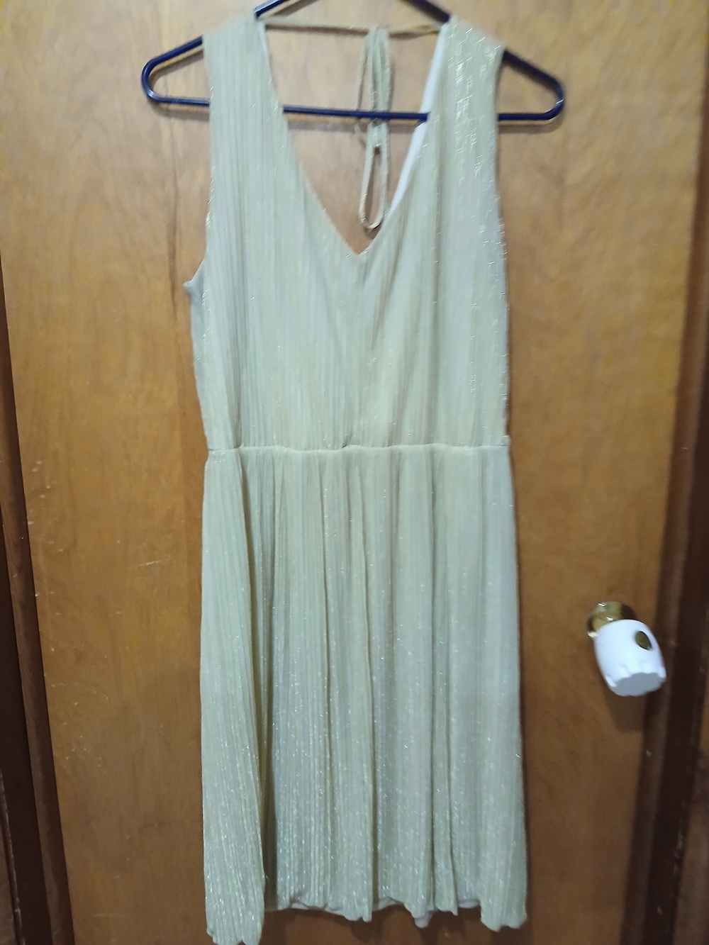 Worthington Gold Shimmer Midi Dress